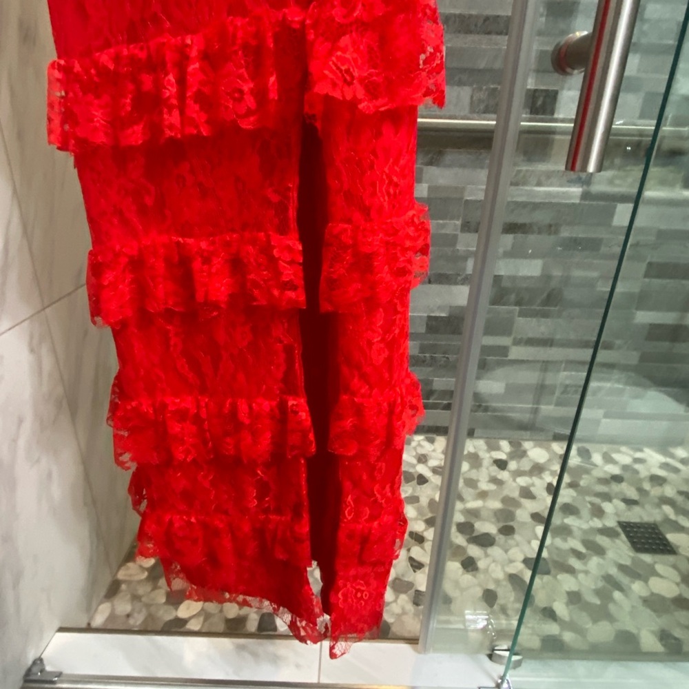 Kristin Ruffle Prom Dress - Picture 3 of 4